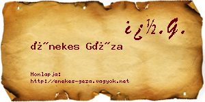 Énekes Géza névjegykártya
